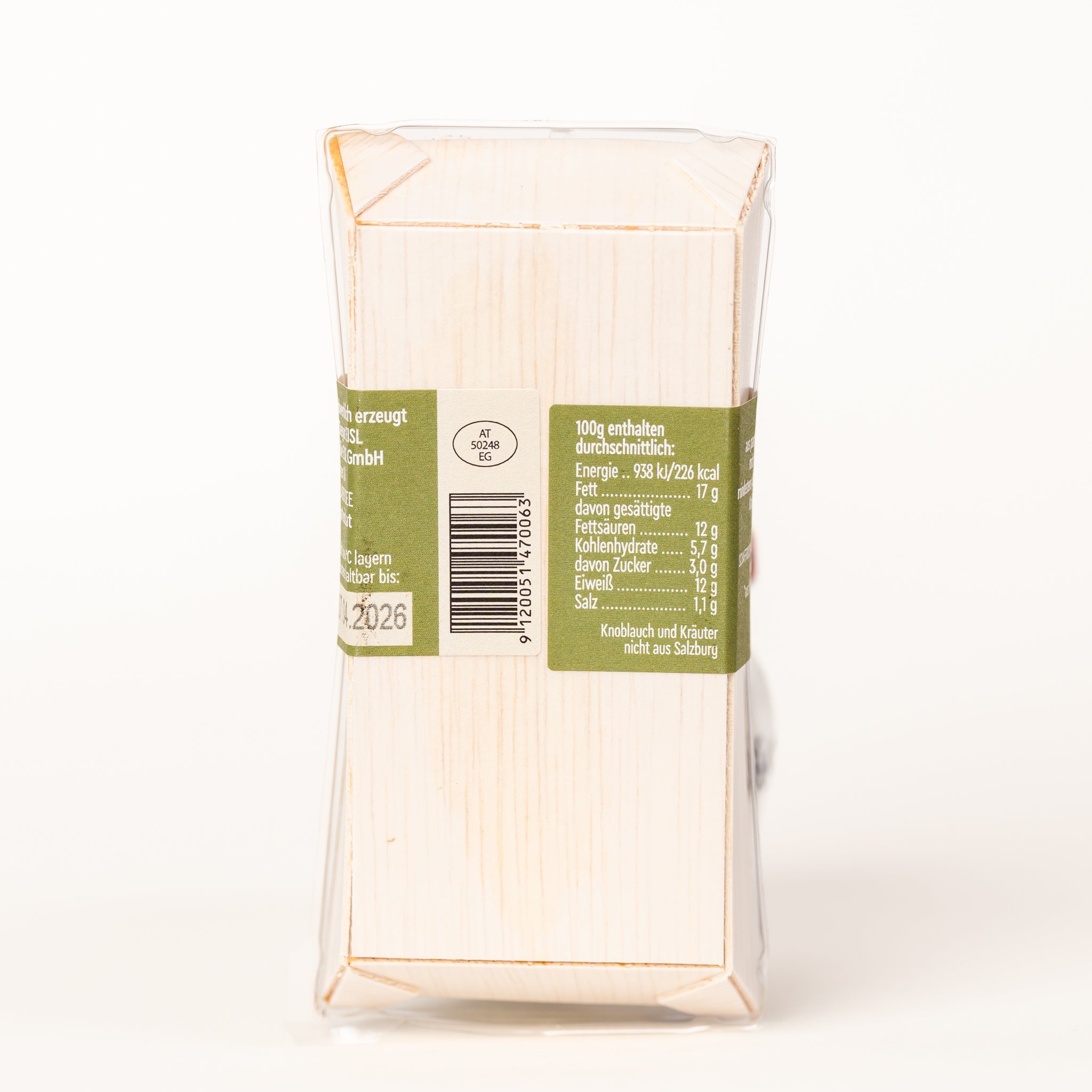 Bio-Schafkäserolle mit Knoblauch & Kräutern 140g