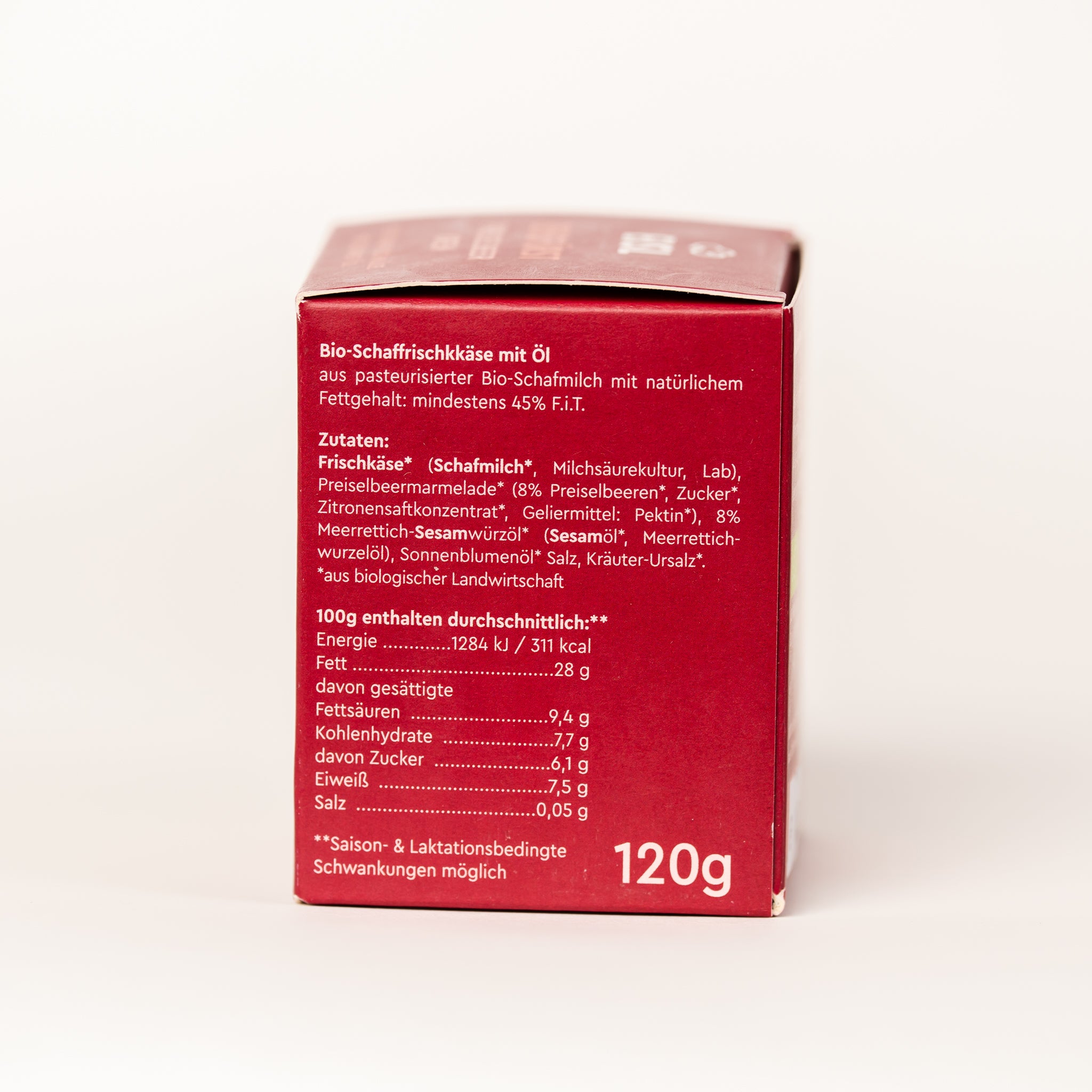 Bio-Öl-Schafkäse „Bergfürst“ 120g