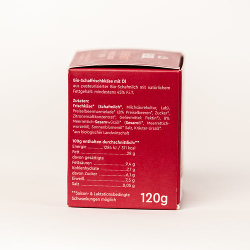 Bio-Öl-Schafkäse „Bergfürst“ 120g