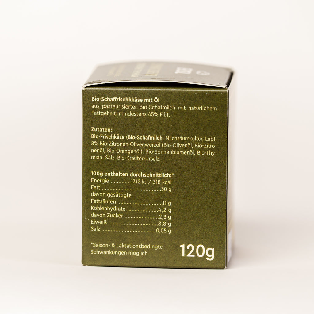 Bio-Öl-Schafkäse „Zimnitzgeist“ 120g