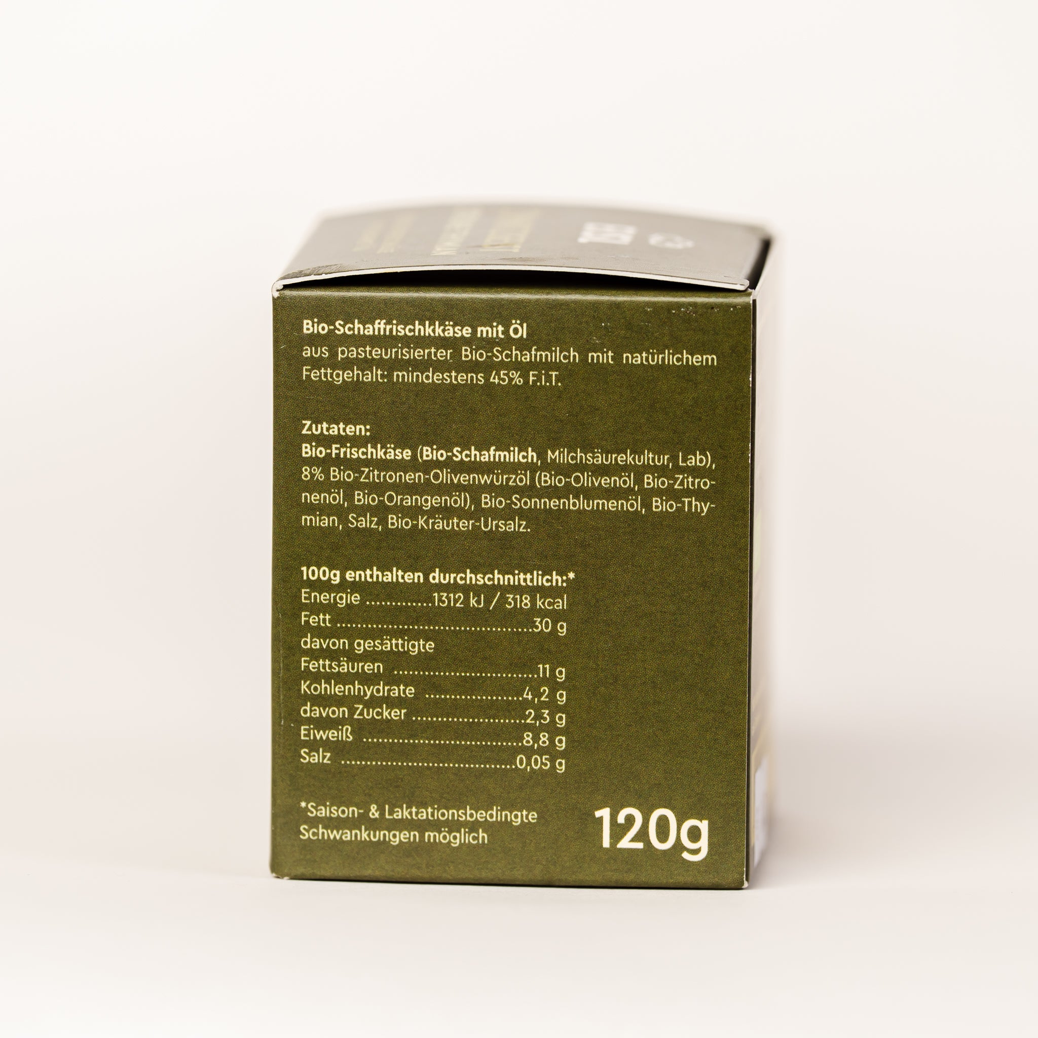 Bio-Öl-Schafkäse „Zimnitzgeist“ 120g