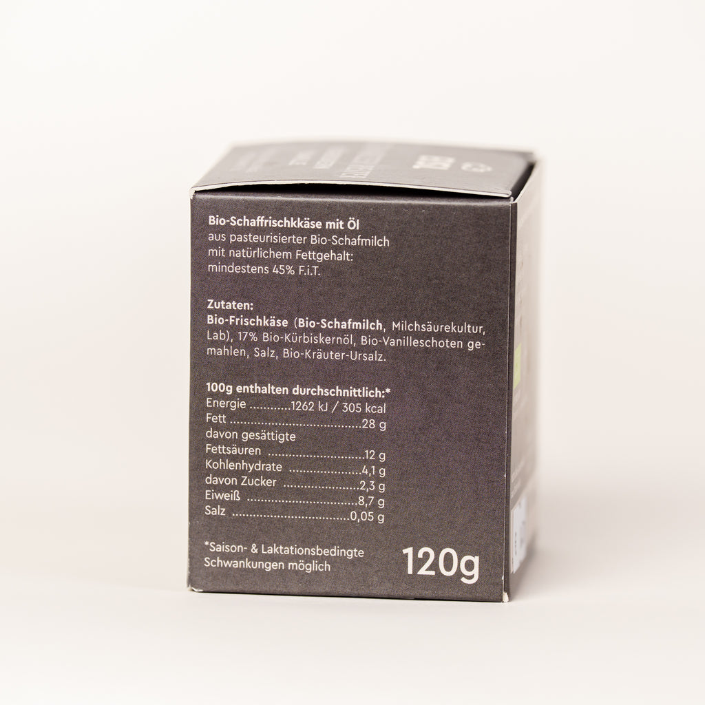Bio-Öl-Schafkäse „Schwarzer Reiter“ 120g