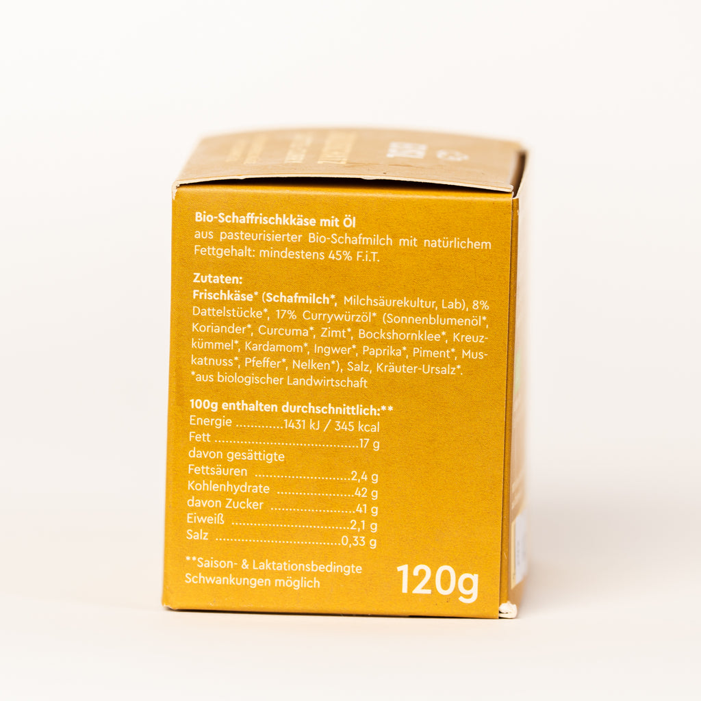 Bio-Öl-Schafkäse „Goldschatz“ 120g