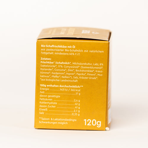 Bio-Öl-Schafkäse „Goldschatz“ 120g