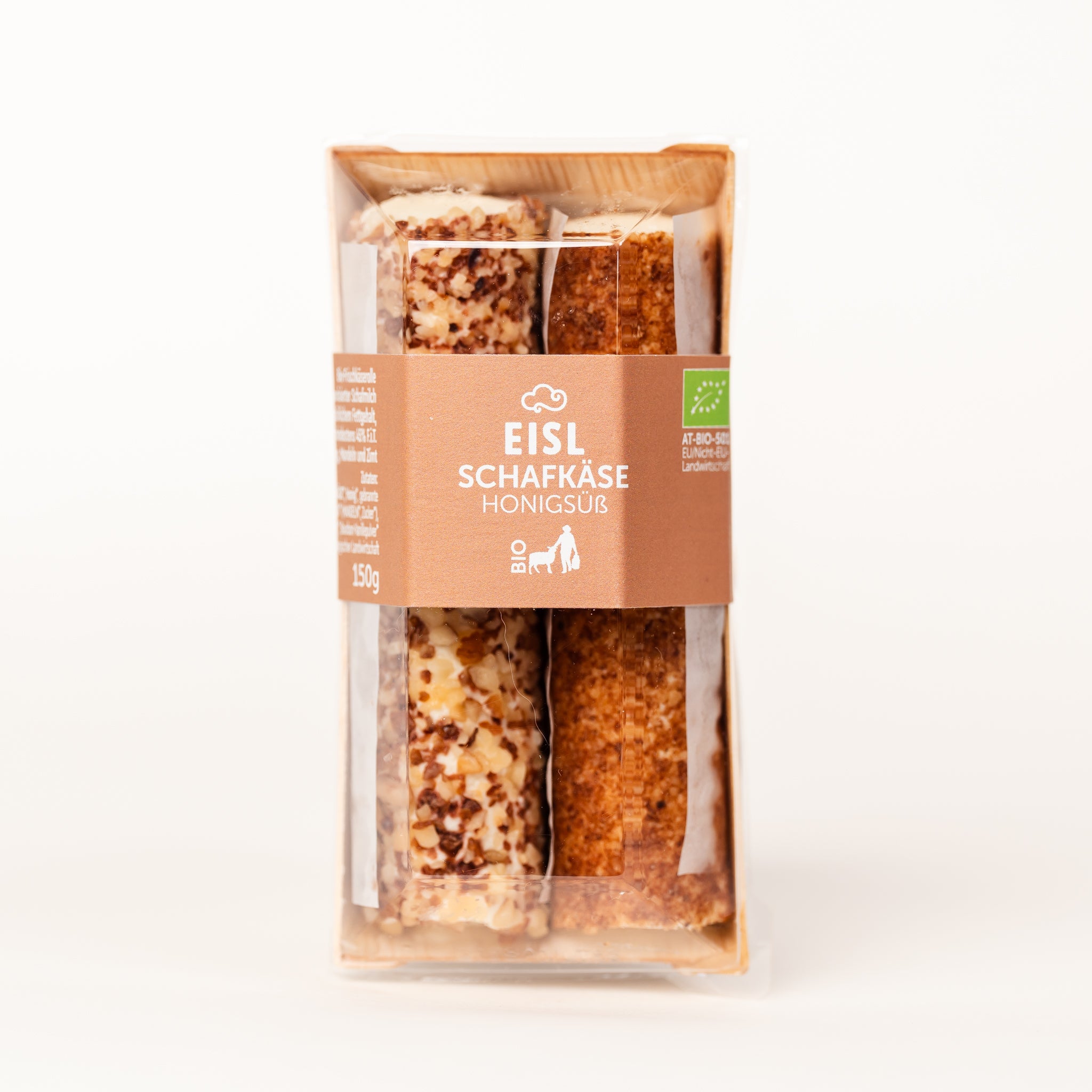Eisl Bio-Schafkäse „Honigsüß“ Duo – Mandel & Zimt 150g