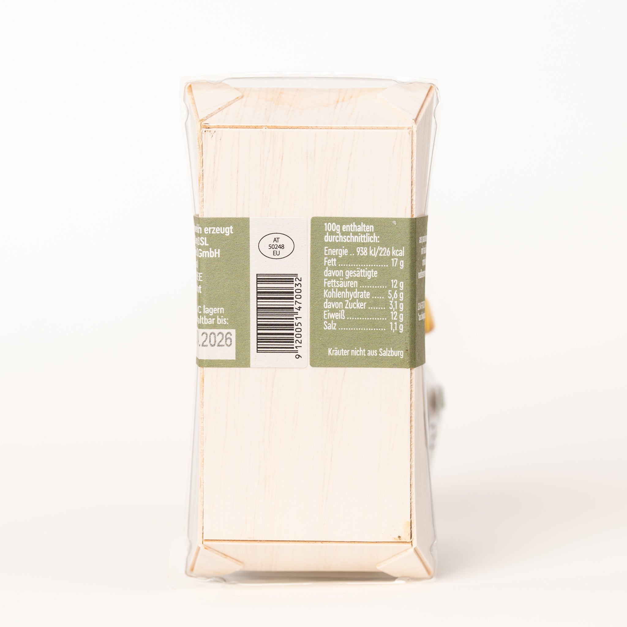 Bio-Schafkäserolle mit Gartenkräutern 140g