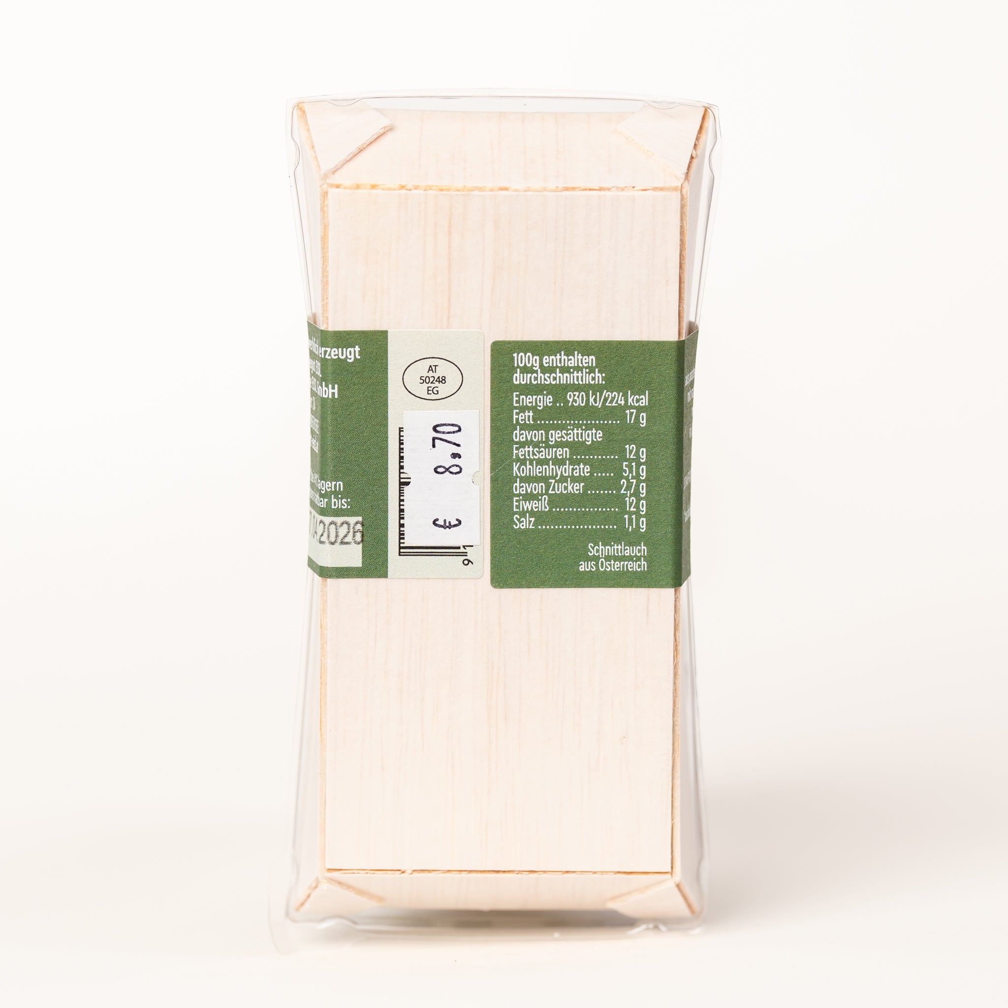 Bio-Schafkäserolle mit Schnittlauch 140g