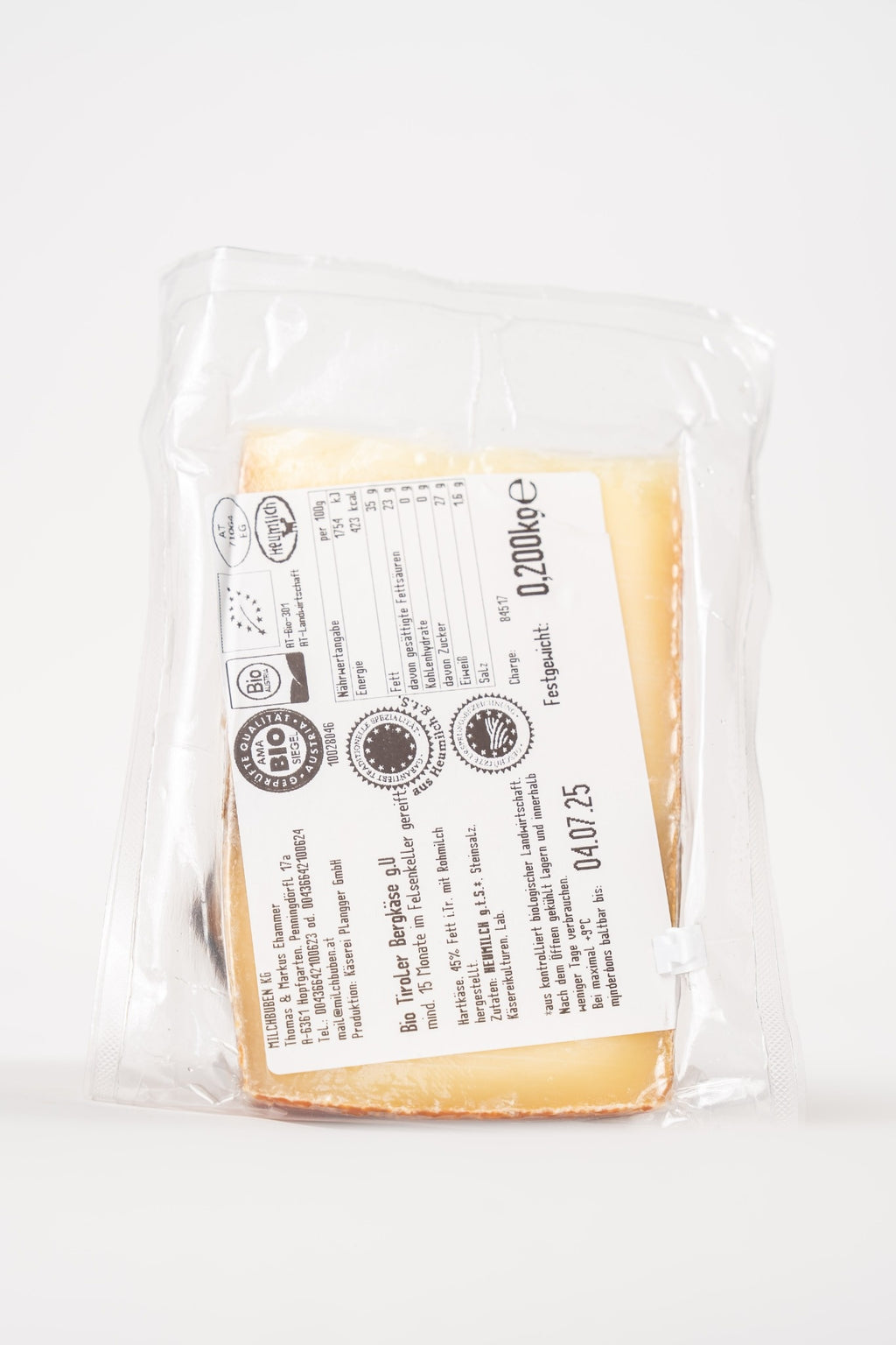 Bio Bergkäse 15 Monate gereift