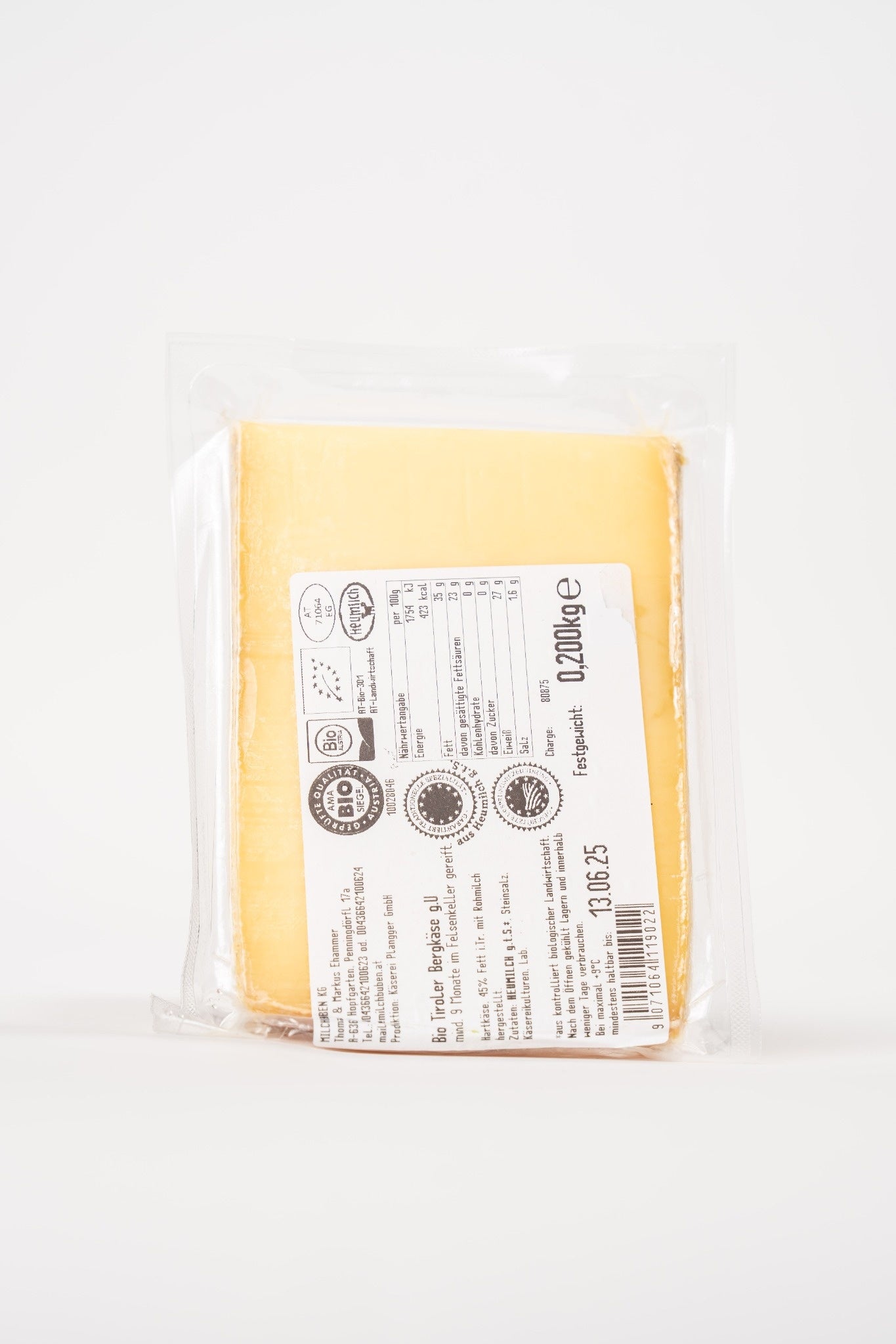 Bio Bergkäse 9 Monate gereift