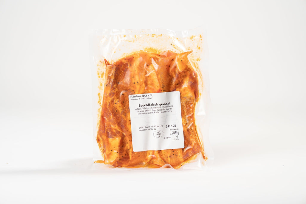 Schwein-Bauchfleisch gewürzt