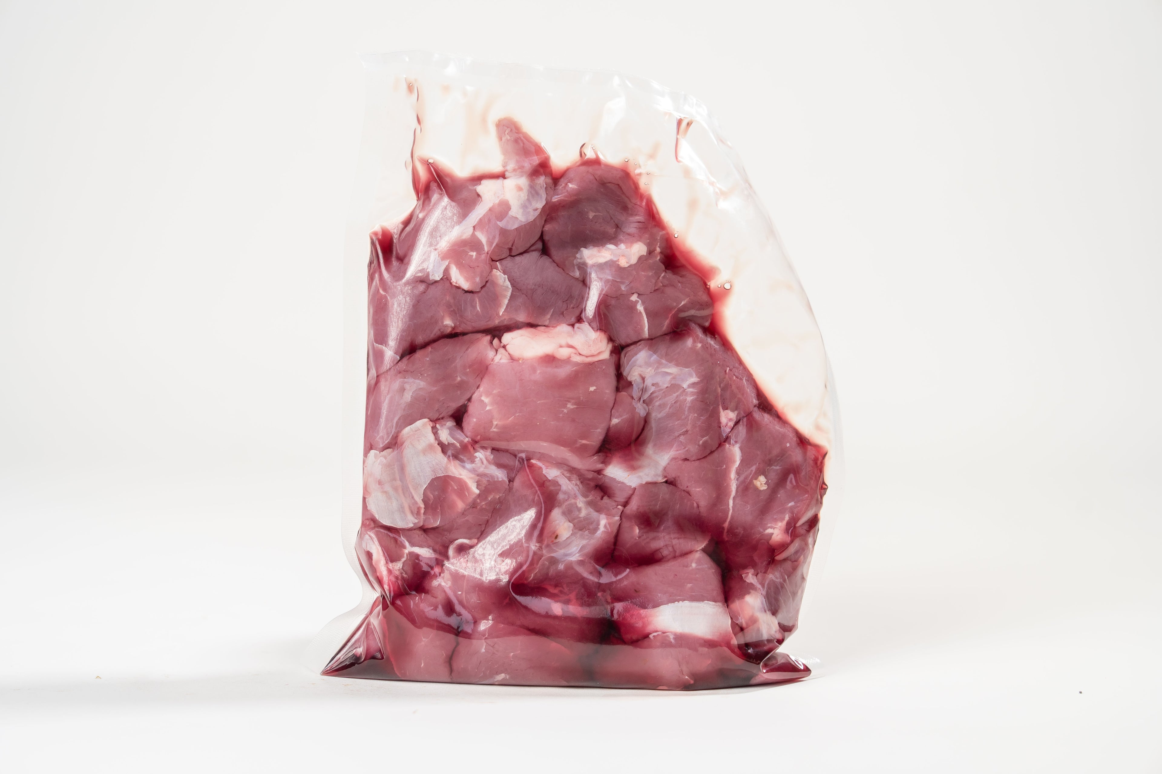 Rind-Gulasch-Wade geschnitten