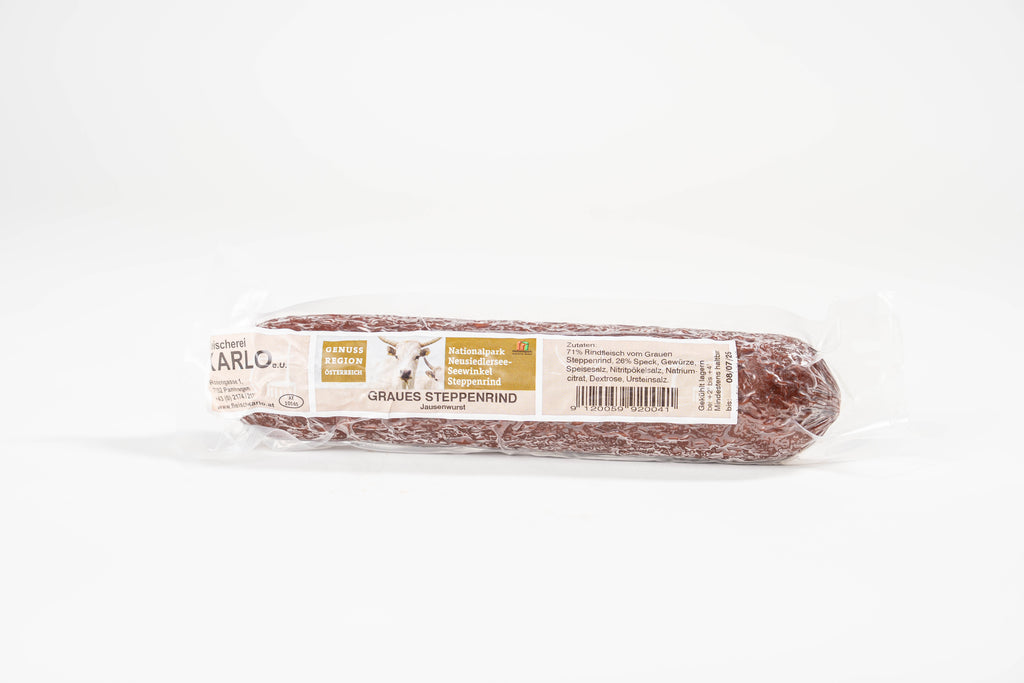 Graues Steppenrind (Rinderwurst)