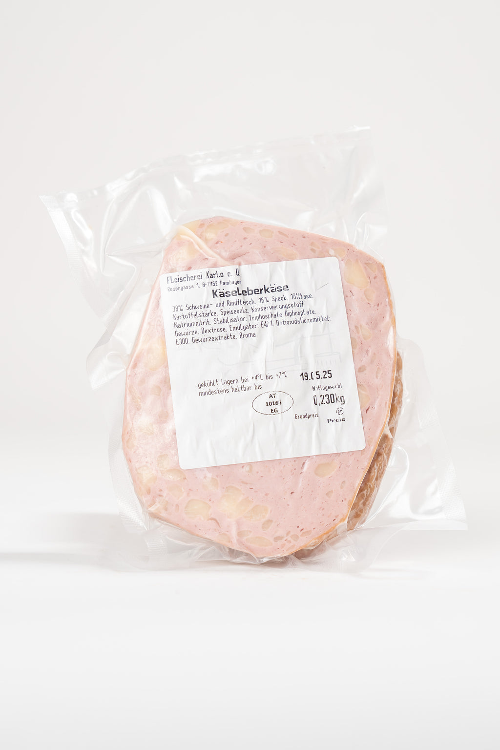 Käseleberkäse geschnitten