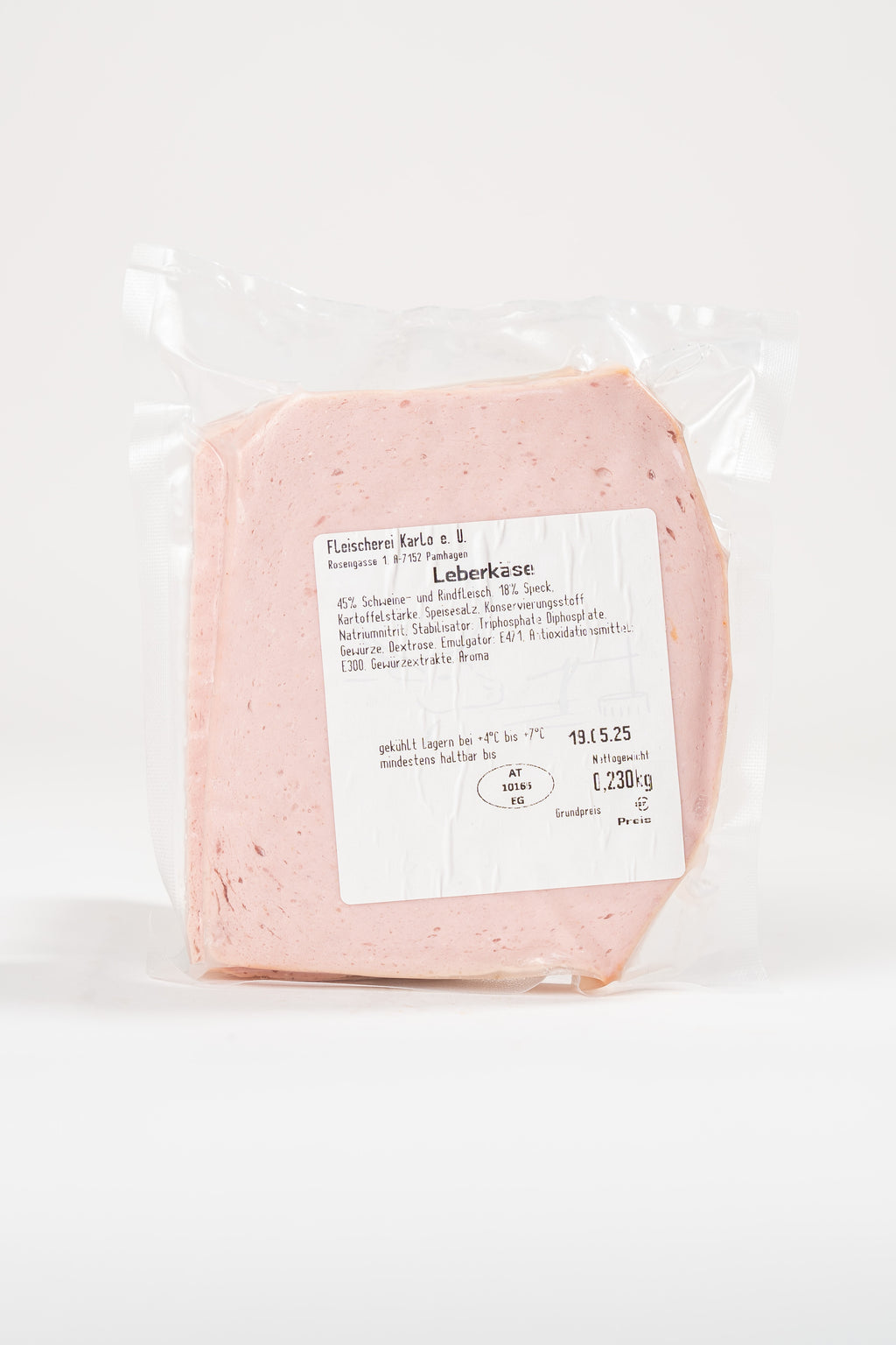 Leberkäse geschnitten