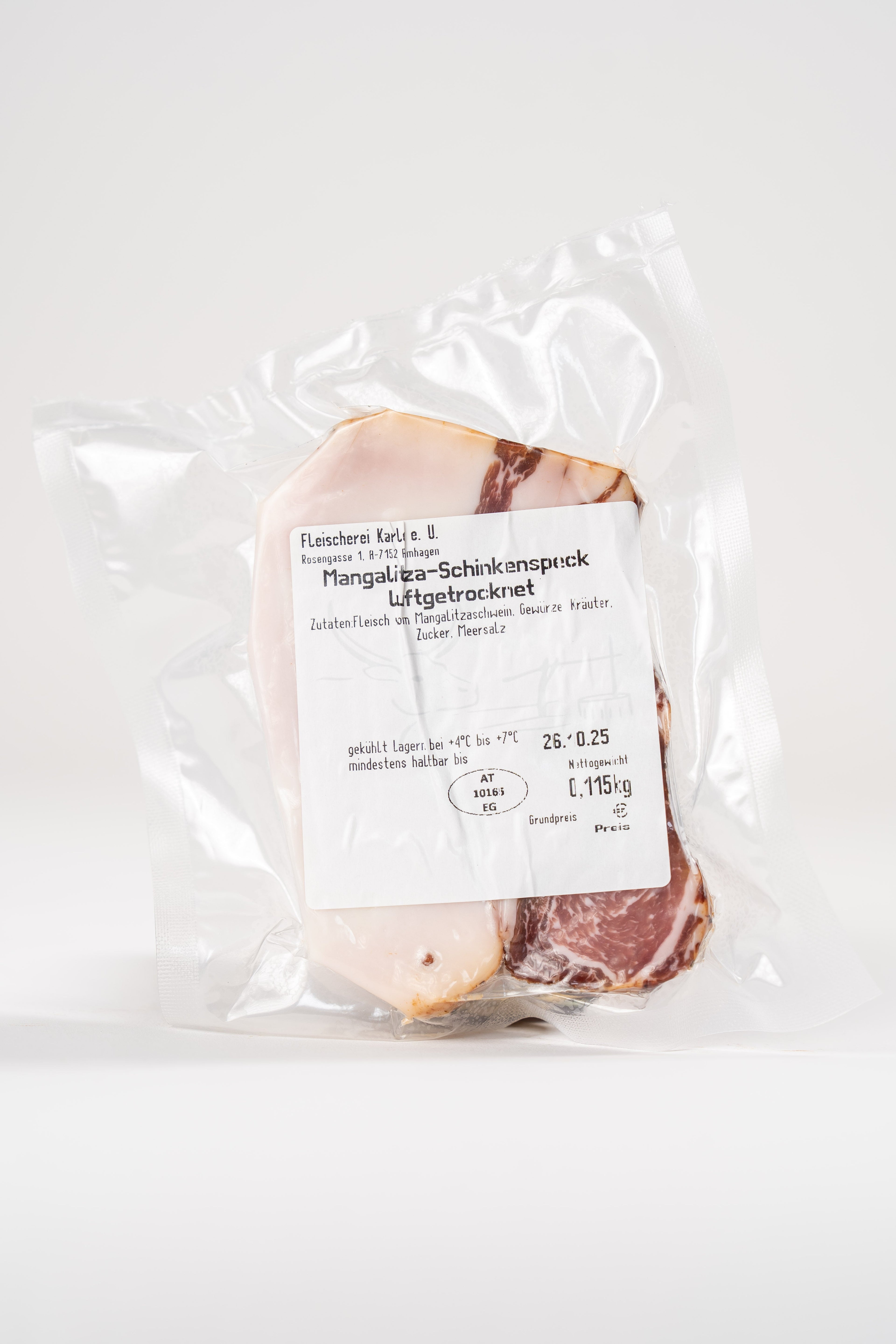 Mangalitza-Schinkenspeck ca - Fleischerei Karlo
