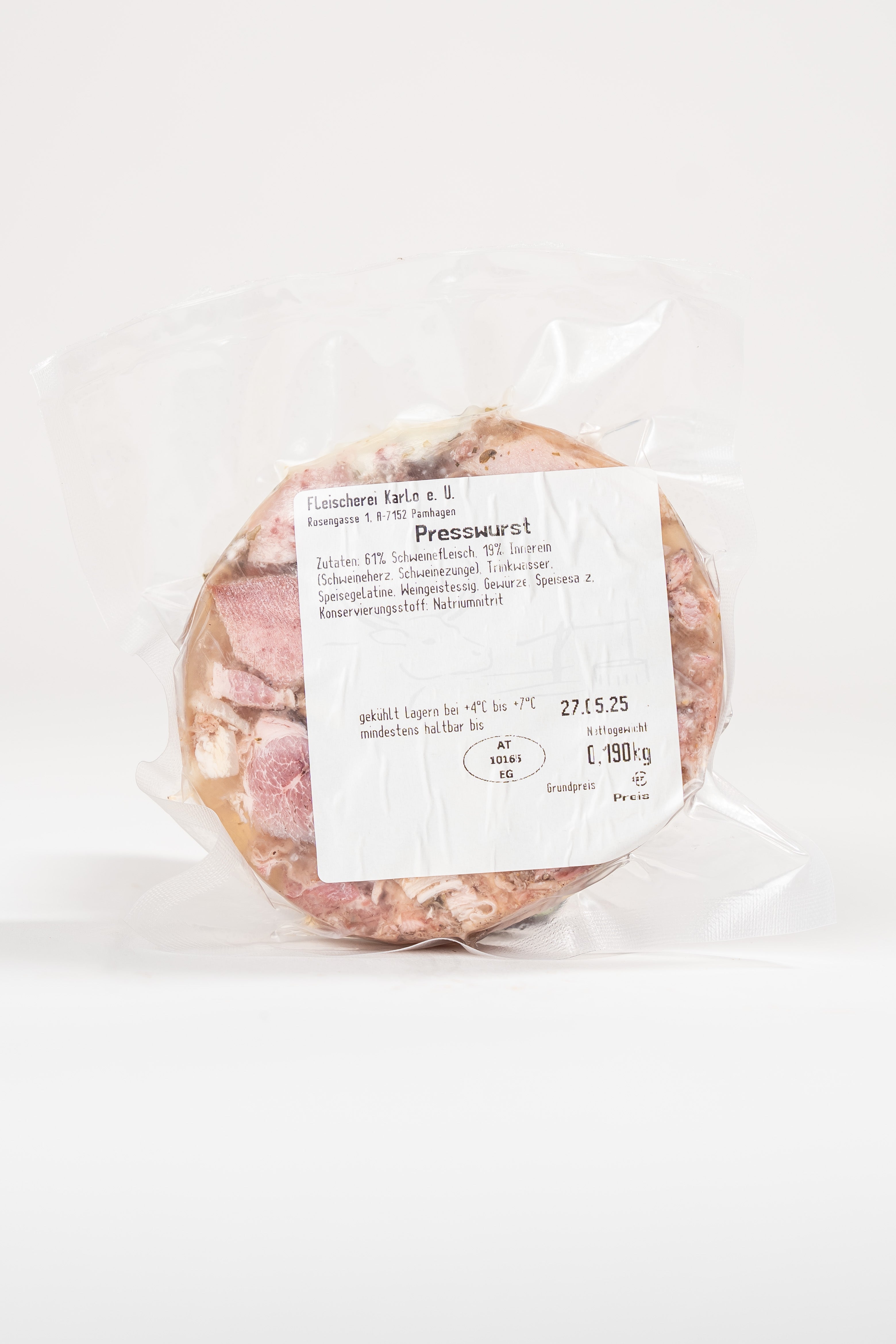 Presswurst geschnitten ca - Fleischerei Karlo