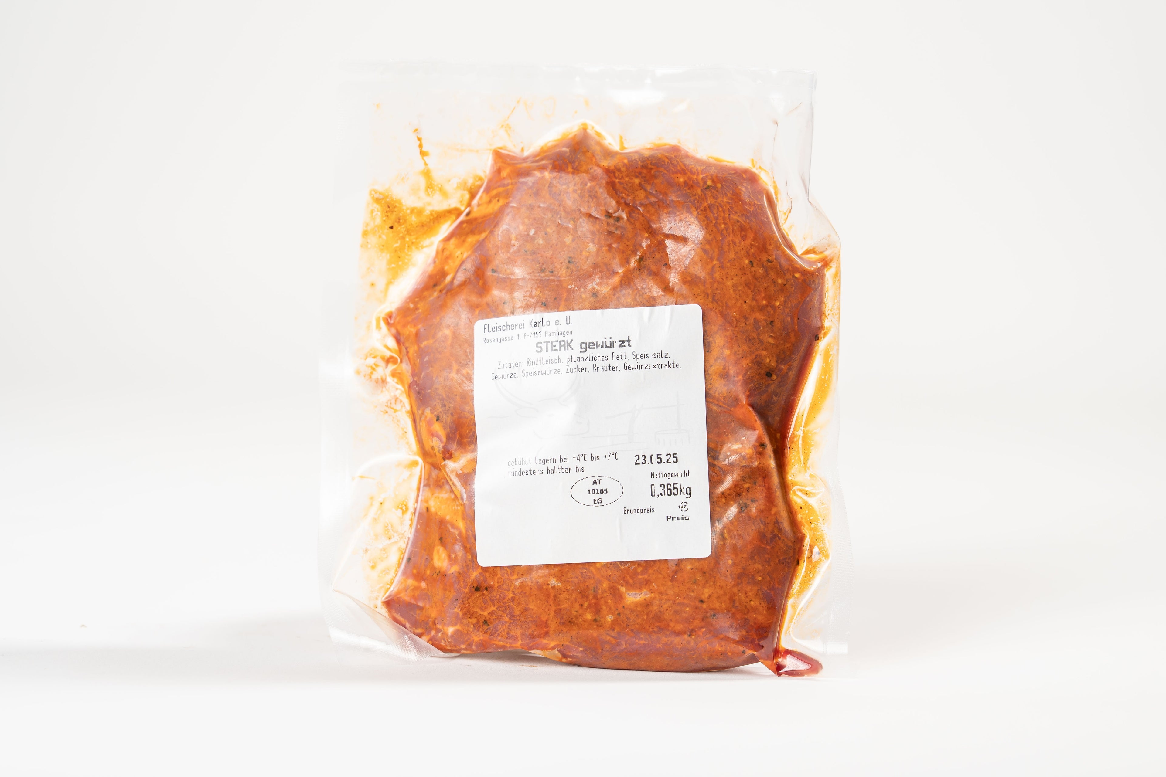 Rind-Filet Steak gewürzt
