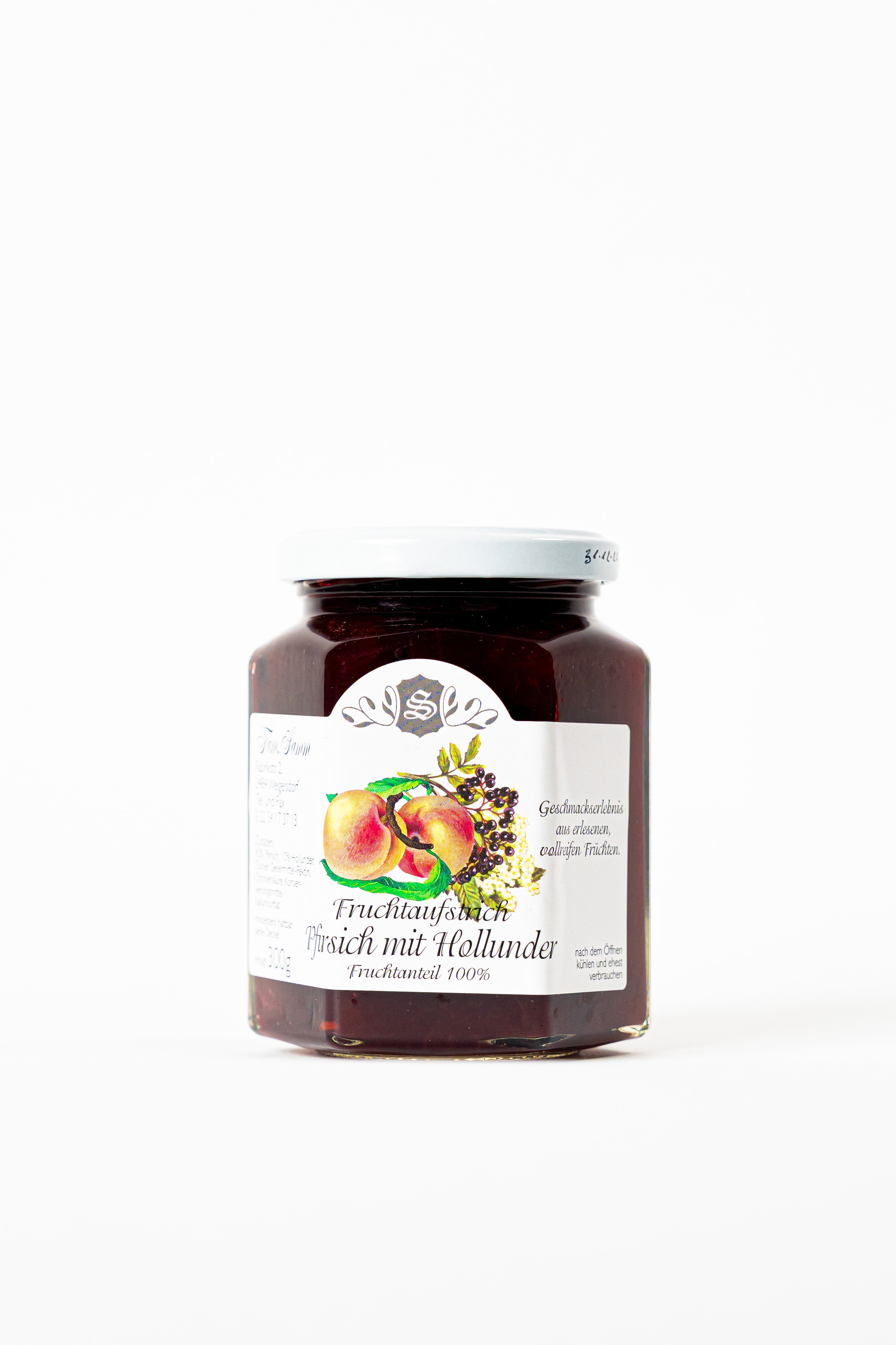 Fruchtaufstrich Pfirsich-Hollunder - Obstbau Samm