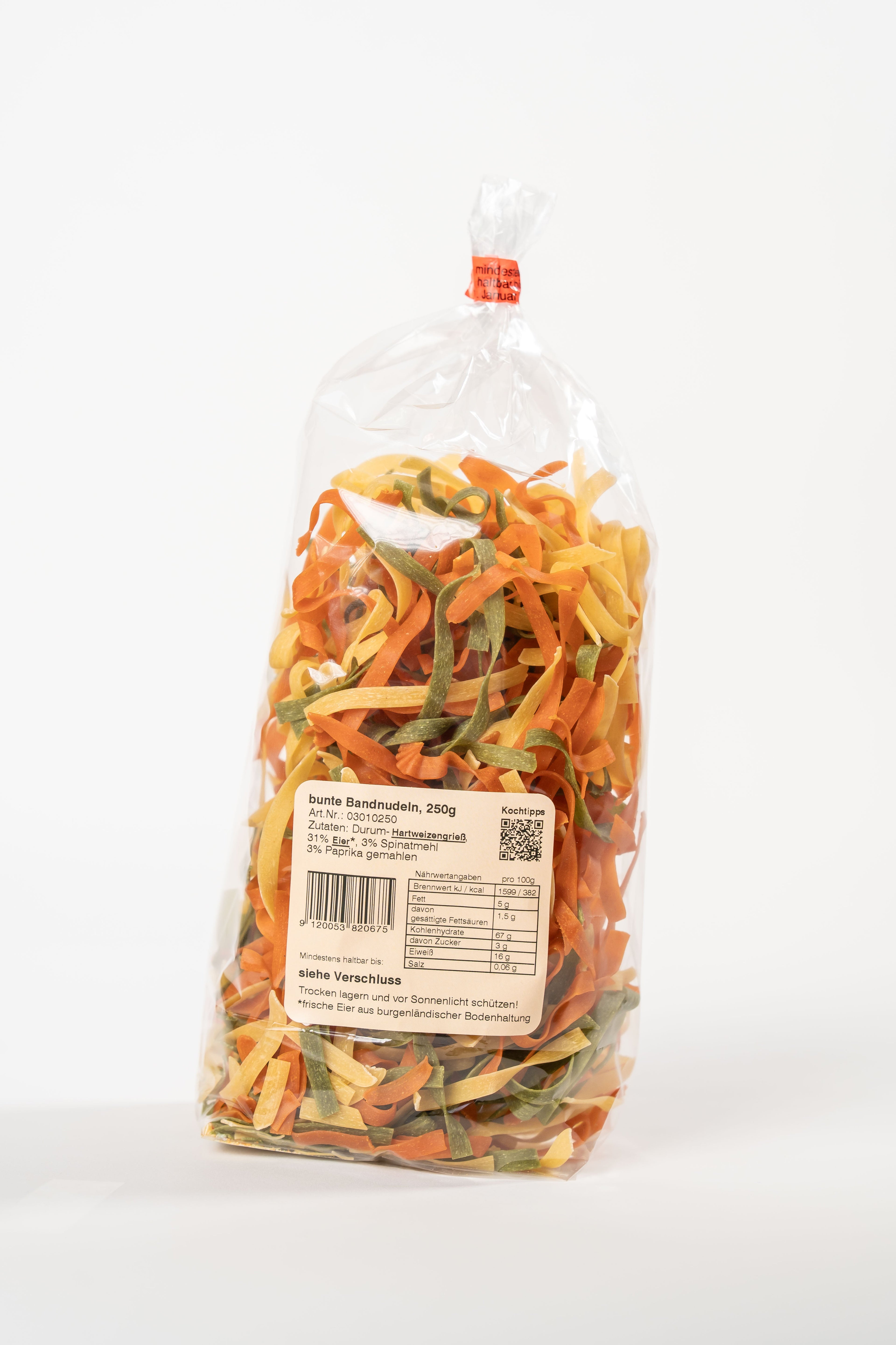 bunte Bandnudeln - Seewinkler Nudeln