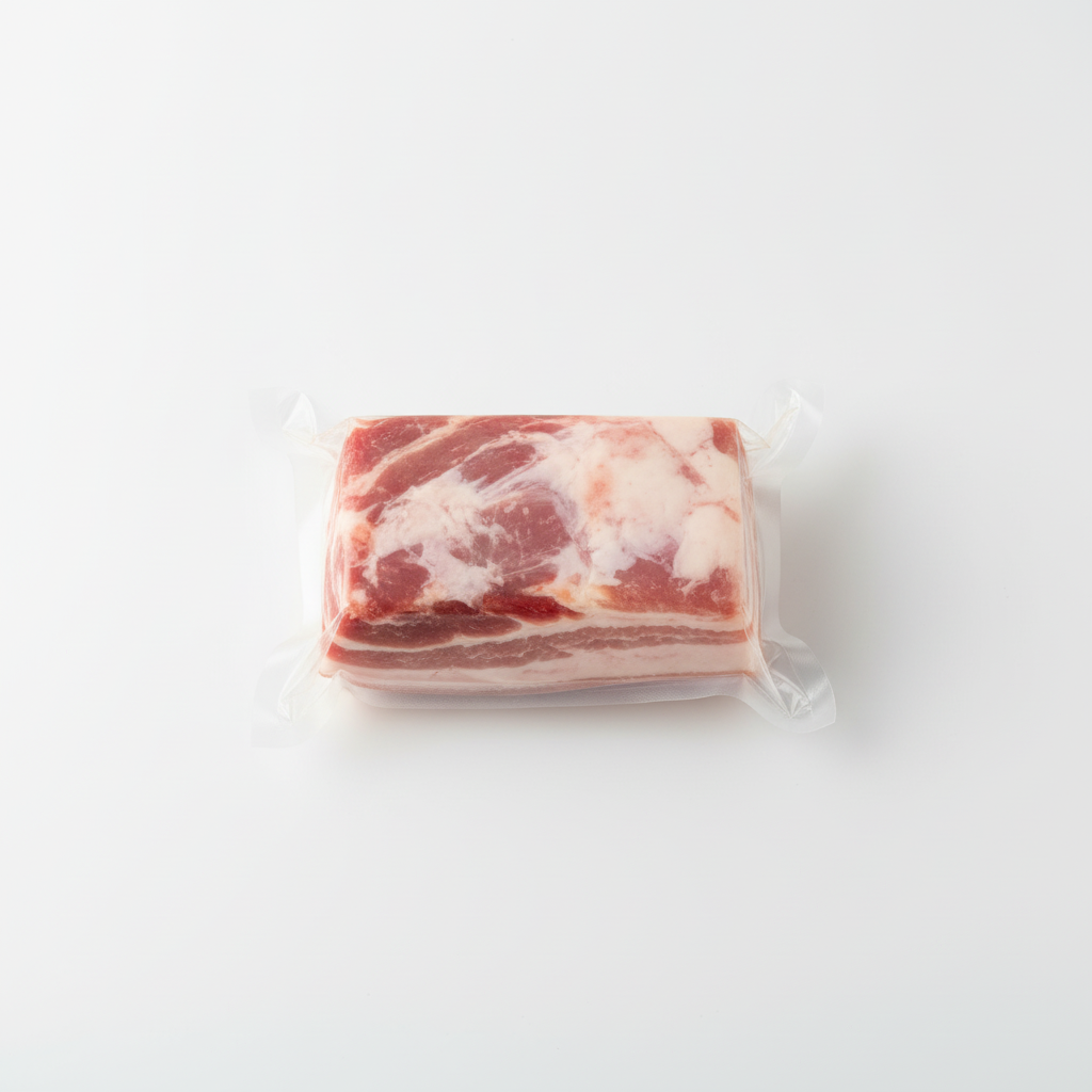Schwein-Bauchfleisch ohne Knochen und Knorpel, vakuumverpackt, von Fleischerei Karlo